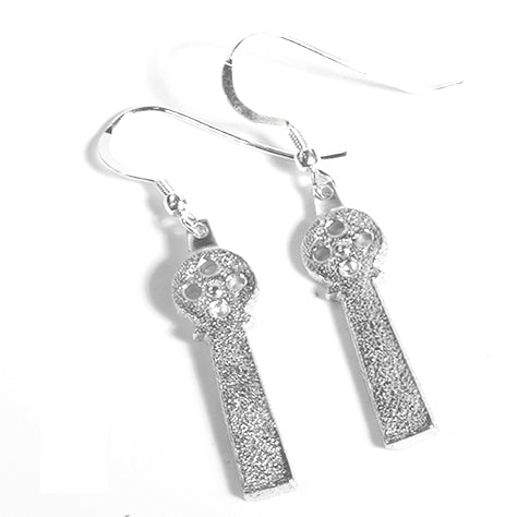 Cornish St Piran Cross Drop Earrings