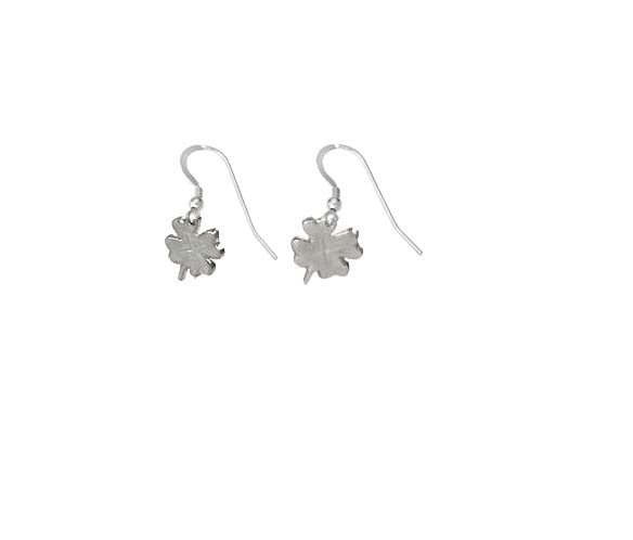 Four leaf clover drop earrings