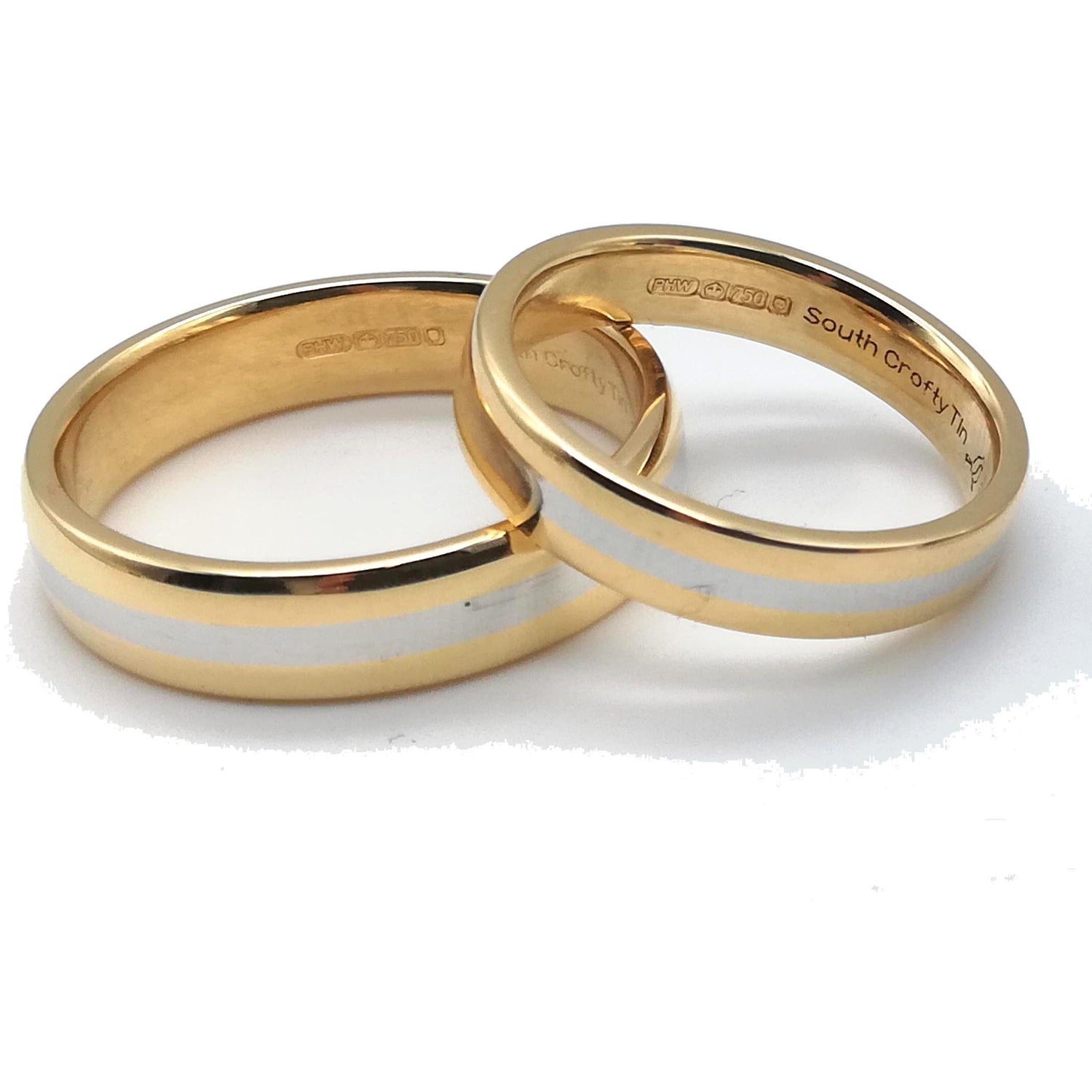 9ct Yellow Gold Ring with Tin Seam