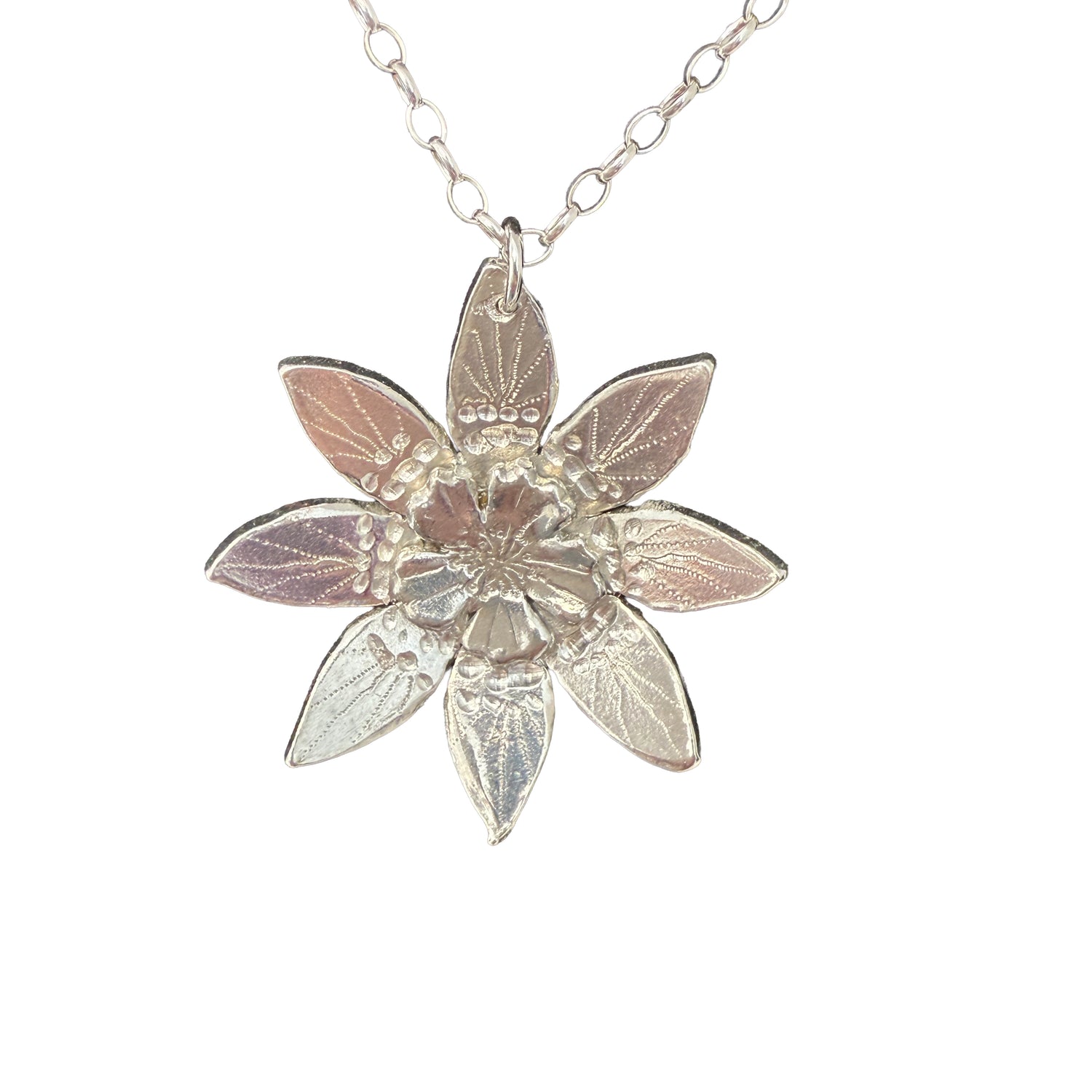 Large layered flower pendant
