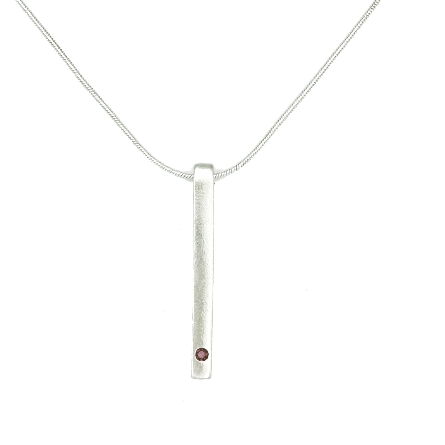 Eternity Ruby Bar Pendant